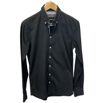  Minimum Mens  Size S Long Sleeve Shirt Dark Grey / Pattern 