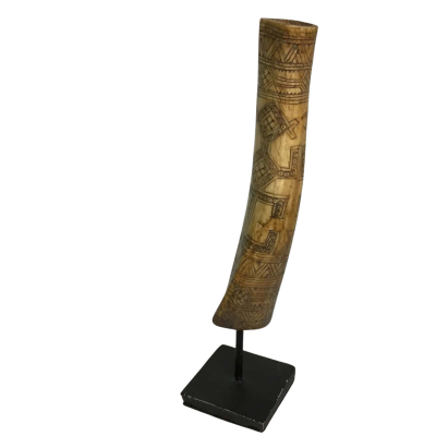 African Bovine Scrimshaw Figurine