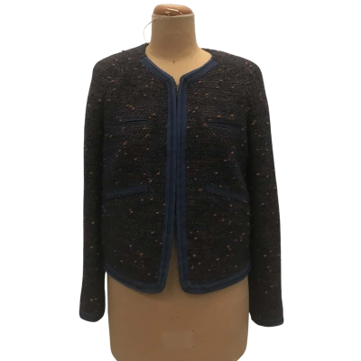 Boss Orange Bouclé Jacket Size 12 Navy