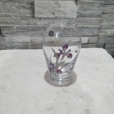 bohemia crystal vase made in the czech Republic 