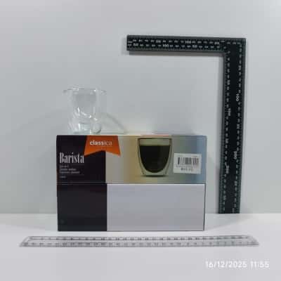 Barista Set of 6 Double Walled Espresso Glasses As New 
