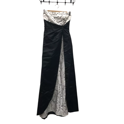 Vintage Mr K Womens  Size 8 Maxi Dress Black  / White AUS Made