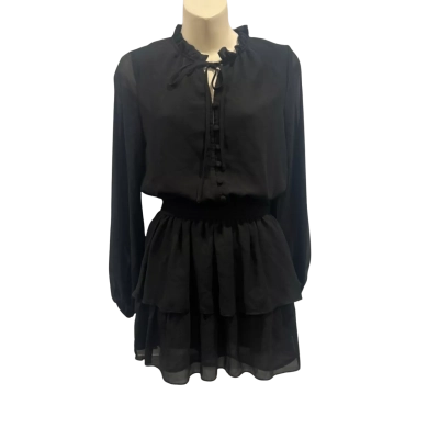 Charlie Holiday Womens  Size 6 Long Sleeve Dress / Mini Dress Black  