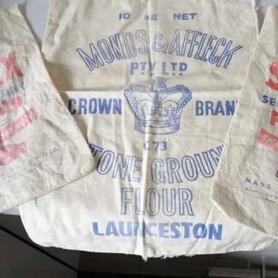 Old Flour Sacs Monds & Afflick Launceston & Snax Hobart