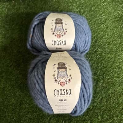 Chaska Alpaca Yarn - Arawi Super Chunky x 2 (Col 901 Dusky Blue)