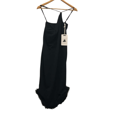 Here Comes The Sun Womens  Size 12 Midi Dress Black  BNWT