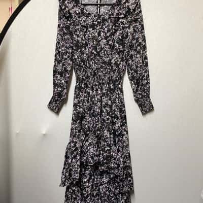 Basque Womens  Size 6 Black  / Pattern Dress