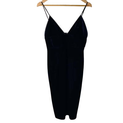 Sheike Size 14 Navy Blue Velvet Dress
