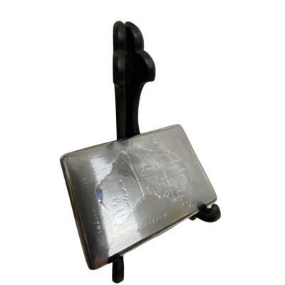 Vintage Silver Slim Cigarette Case featuring Map of Australia