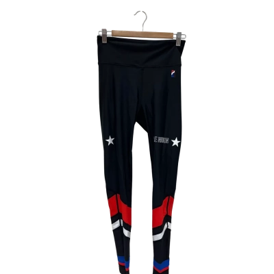 P.E Nation Tights with red/blue/white stripes