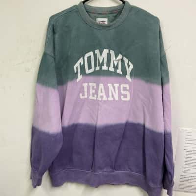 Tommy Jeans Womens  Size M Pullover Green / Pink  / Purple 