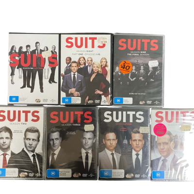 Suits Seasons 1, 2, 3, 4, 5, 6 Part 2, 8 Part 1, 9 - The Final Season DVD Set (Sealed)
