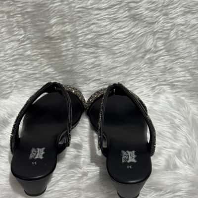  Womens  Size 36 Black embellished sandals 