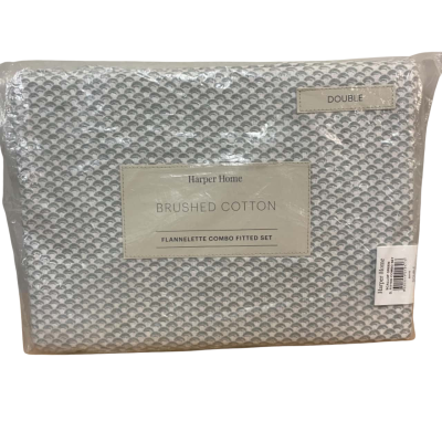 BNWT Harper Home Double Flannelette Combo Fitted Set