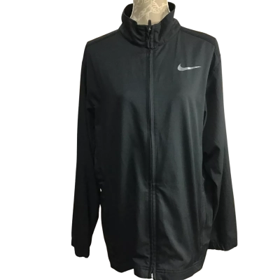 Nike Unisex  Size L Hooded Running Black Windbreaker 