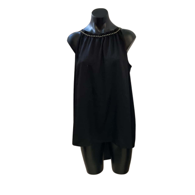 City Chic Womens  Size L Shoestring Strap Top Black  