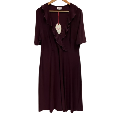 Leona Edmiston Frocks Angelica Jersey V-Neck Dress Size 5