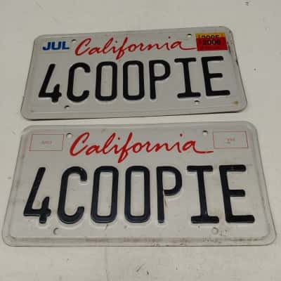 California Licence Plates