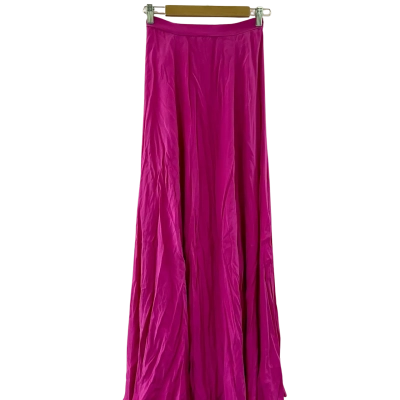 Ginger and Smart 100% Silk maxi skirt fuchsia 