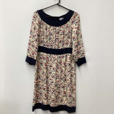 Anna Thomas Size 10 ITALIAN FABRIC Midi Dress Multicoloured 