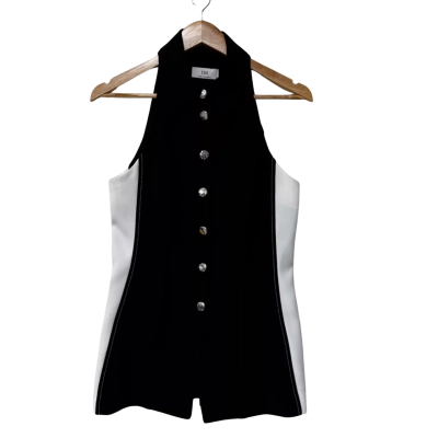 Cue BNWT  Size 8 Vest Jacket Black  / White 