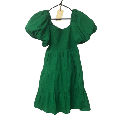  Womens Gigi and Ella Size 14 Green Puff Sleeve Mini Dress 