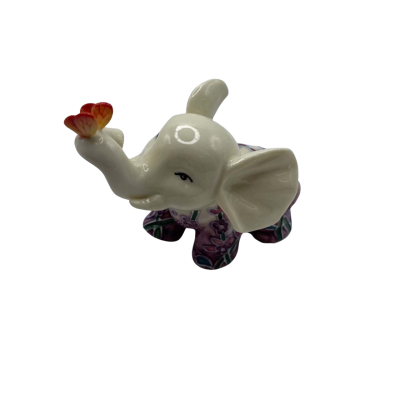 Old Tupton Ware Lavender and Bird Elephant Ornament BRICA1