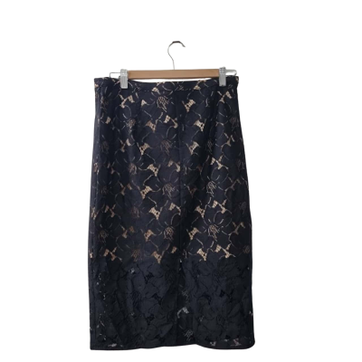 Camilla & Marc Women's Size 12 Pencil Skirt Black  / Nude 