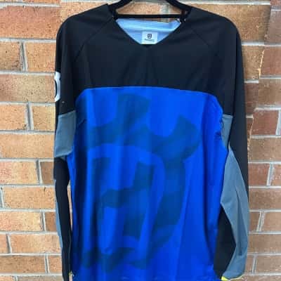  Mens Husqvarna  Size L Black  / Blue Motorbike shirt 