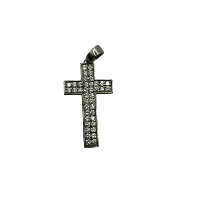KaGi "St.Steel Clare Medium" Cross with Cubic Zirconias