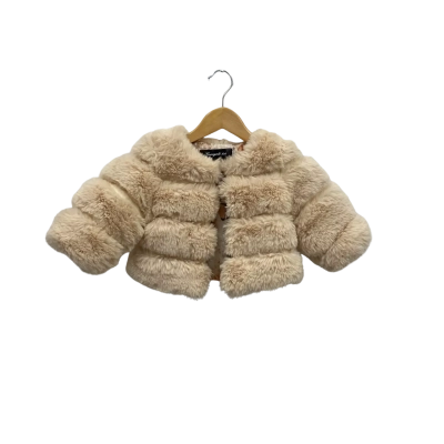  Kids  Size 2 Faux Fur Jacket - Beige 