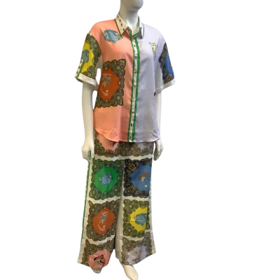 No Brand Womens Size 12 Tropical Shirt + Pant Set