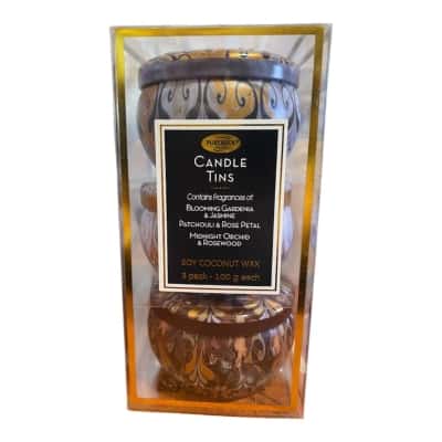 Pure wick candle tins x3 