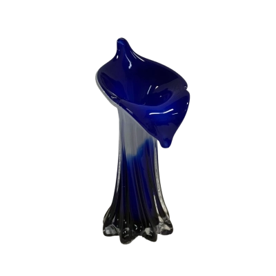 Vintage 'Jack in The Pulpit' Murano Style Handblow Glass Vase