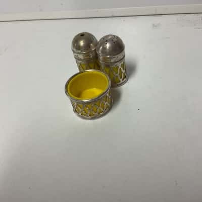 Vintage silver EPNS perfection set including salt and pepper shakers And Bowl