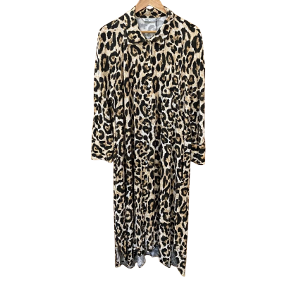 Zara Leopard Print Shirt Dress Size XXL