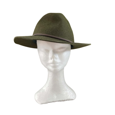Kooringal Wide Brim Fedora in Dark Green. Sz 60 cm