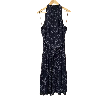 Portmans Black/White Patterned High Neck Dress Size 10