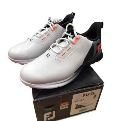 FJ Fuel Mens  Size 8 White/Black Golf Shoes 