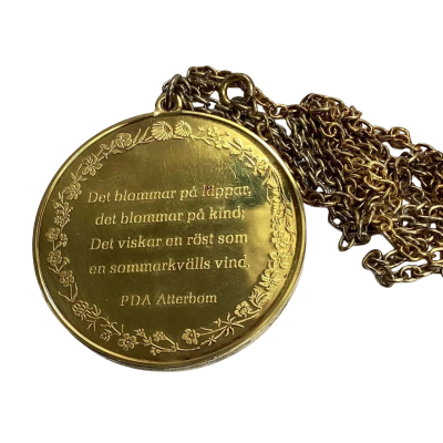Sterling Silver-Gold Plated Midnight Sun Coin/Pendant Franklin Mint