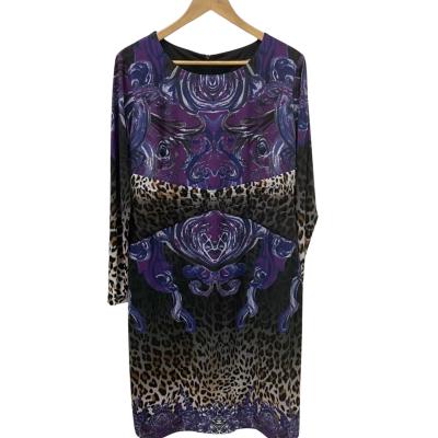 Anthea Crawford Womens  Size 18 Long Sleeve Dress Multicoloured 