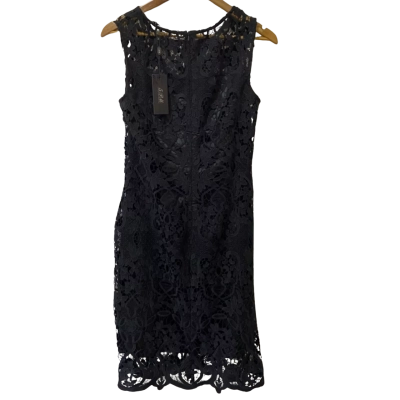  Womens  Size 10 Floral Dress / Midi Dress / Sleeveless Dress  Black  / Floral / Pattern 