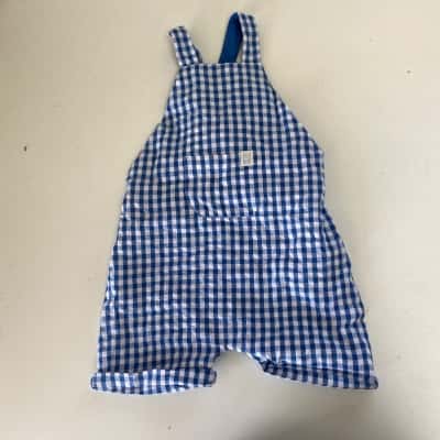 United Colors Of Benetton Blue Checked Overall Size 9-12M 