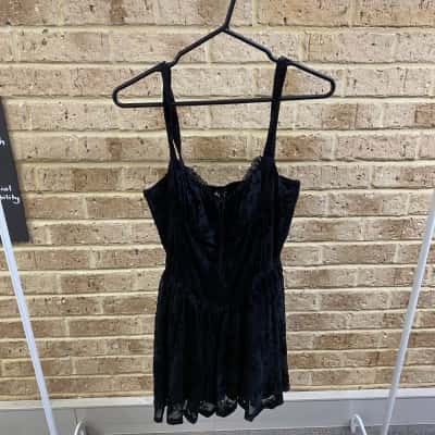 Ally Fashion Womens black burn out dress Size 14 / L 