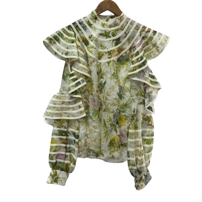Alemais Womens Ruffle Top Size 8 AU 
