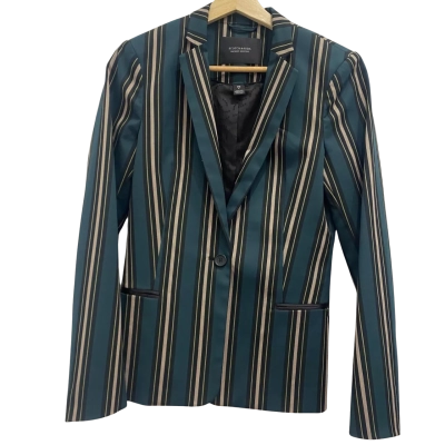Scotch & Soda Womens  Size S Blazer Black  / Green Stripe