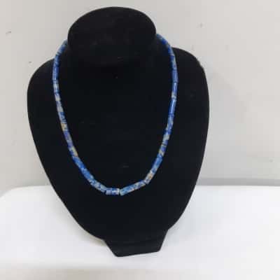 Sodalite Stone Tubular Beaded Necklace 