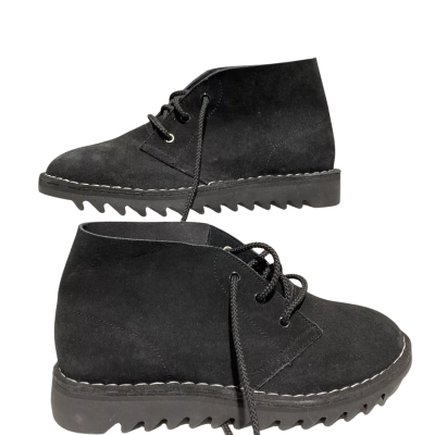 Ripple Sole Boot Co Black Leather Harley M Desert Retro Boot. Aussie Rollers Size 9 