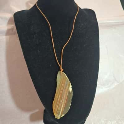  Womens large Agate Slice Pendant 