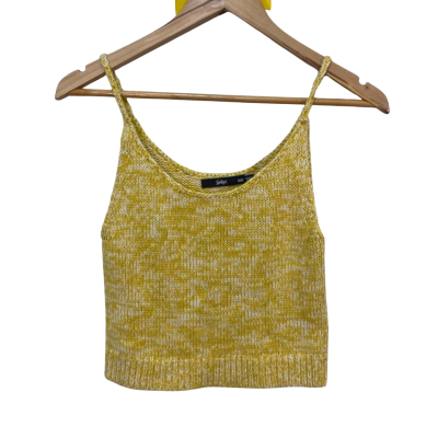 BNWT Sportsgirl Size XXS Mustard / White Tank Top